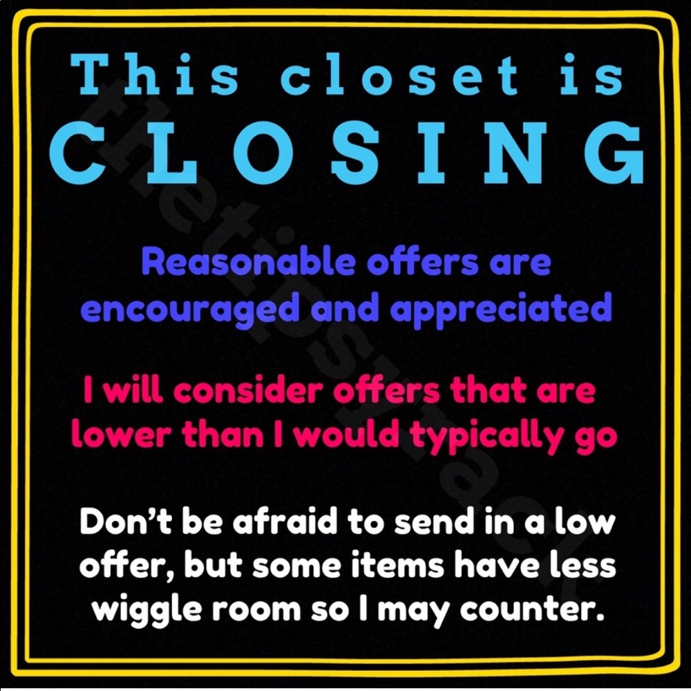 Closet Closing Everything Is On Sale